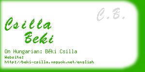 csilla beki business card